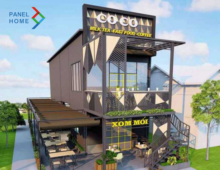 công ty thi công quán cà phê lắp ghép