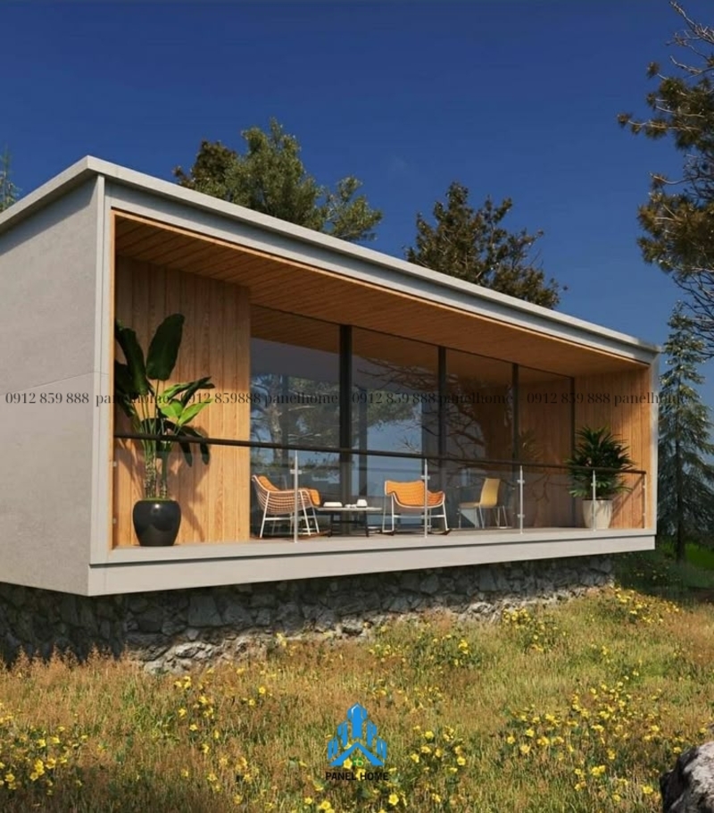 Mẫu nhà gỗ lắp ghép nhỏ gọn